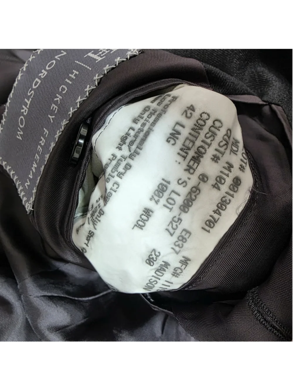 Hickey Freeman Blazer Mens 42L Gray Wool Suit Jacket Loro Piana Nordstrom USA